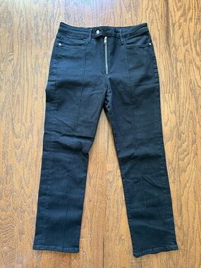 Frame Denim Black Pants with Branded Waist Label